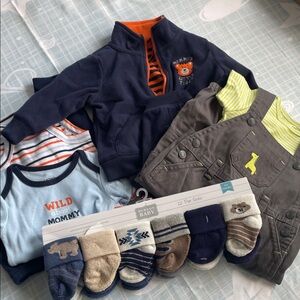 3 outfits Set with Socks